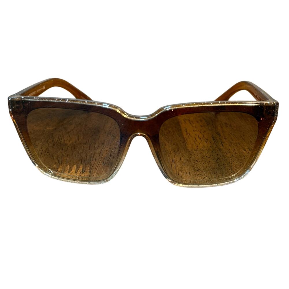 Burberry Sunglasses Glitter Transparent Top Gradient Yellow Women's B4279 37672L